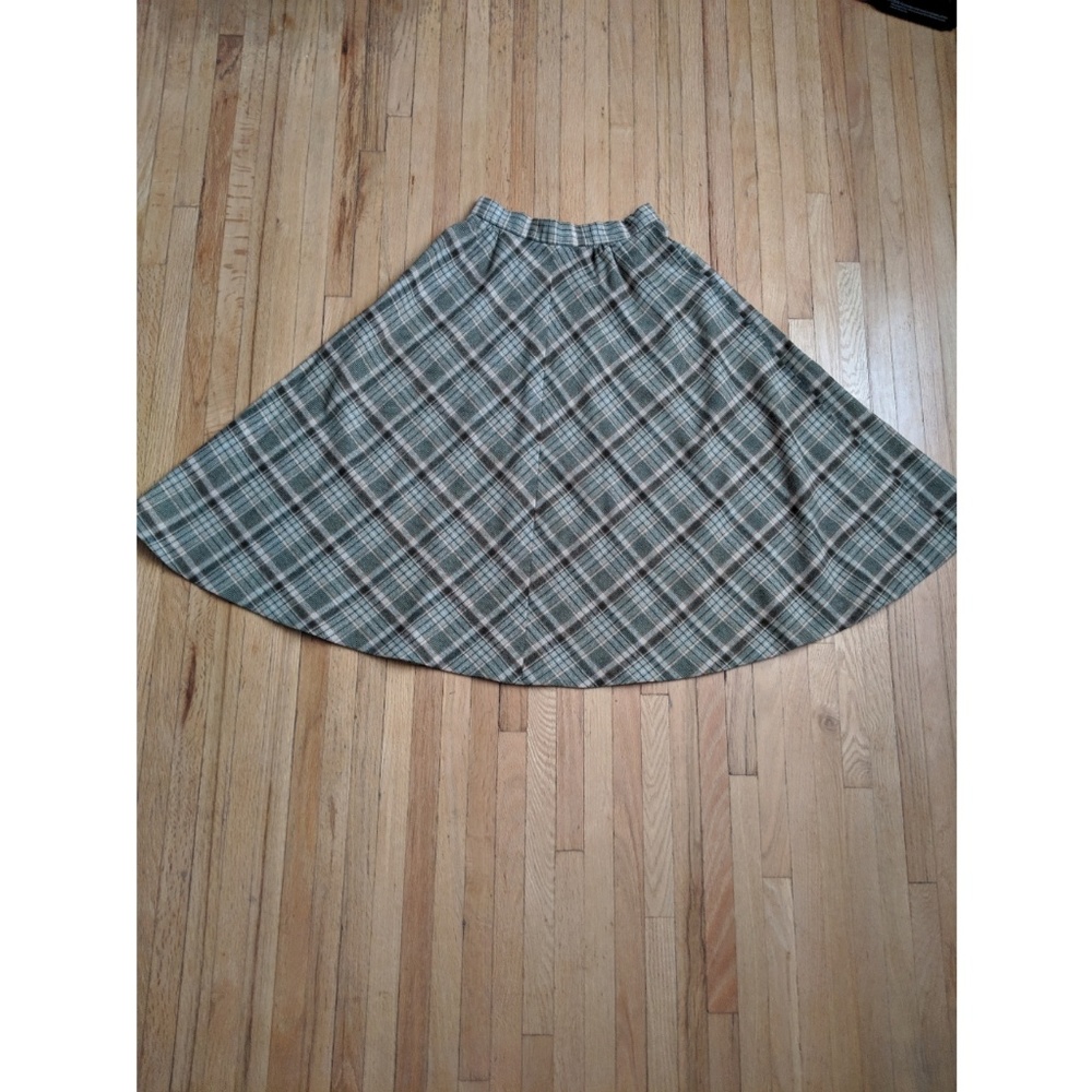 Vintage plaid wool circle skirt tartan